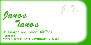 janos tanos business card